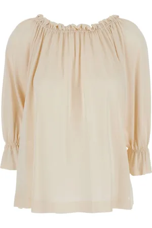Alberta Ferretti Femme, Blouses et Chemises, , Taille: 38 FR Haut Plissé Viscose Femme