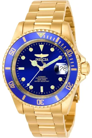 Invicta Homme, Accessoires, Jaune, Taille: ONE Size Montre Automatique Bleue Pro Diver