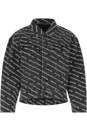 Alexander Wang Femme, Vestes, Multicolore, Taille: 40 FR Veste en Denim Imprimé pour un Look Élégant