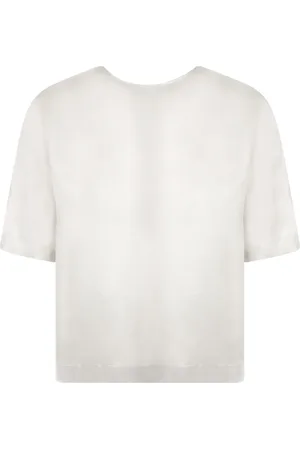 Giorgio Armani Femme, Blouses et Chemises, Gris, Taille: 36 FR Élégante Blouse en Soie avec Manches au Coude