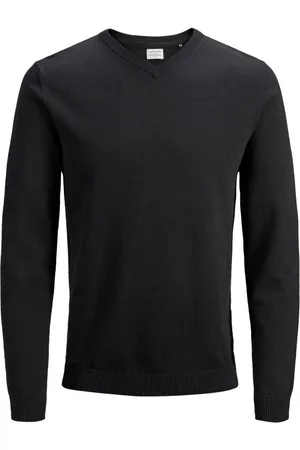 JACK & JONES Homme, Pulls, Noir, Taille: XL Pull Homme Noir Col V