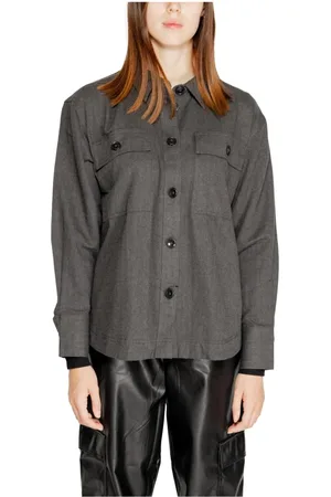 JACQUELINE DE YONG Femme, Blouses et Chemises, Noir, Taille: 44 FR Chemise Noire Classique à Manches Longues