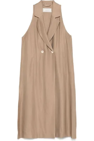 PESERICO SIGN Femme, Vestes, Brun, Taille: 40 FR Veste Marron pour un Look Élégant