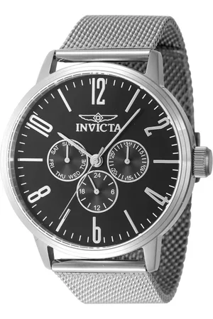 Invicta Homme, Accessoires, Gris, Taille: ONE Size Chronographe Analogique en Acier Inoxydable
