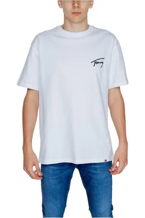Tommy Hilfiger Homme, Tops, Blanc, Taille: 2XL T-shirt blanc en coton écologique