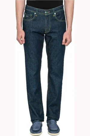 sartoria tramarossa Homme, Jeans, Bleu, Taille: W38 Jean Regular Fit Bleu Coutures Vertes