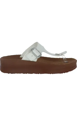 Carrera Femme, Chaussures, Blanc, Taille: 40 EU Sandale Blanche avec Boucle