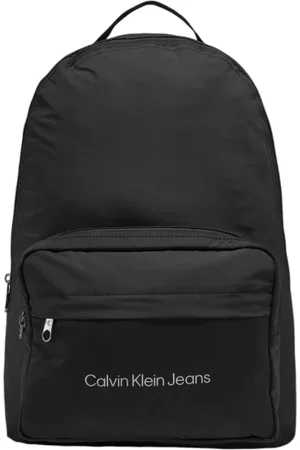 Calvin Klein Femme, Sacs, Noir, Taille: ONE Size Sac à dos noir avec fermeture éclair et poches