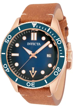 Invicta Homme, Accessoires, Brun, Taille: ONE Size Chronographe en acier inoxydable