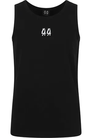 44 Label Group Homme, Tops, Noir, Taille: XL Haut sans manches élégante