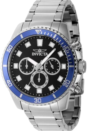 Invicta Homme, Accessoires, Gris, Taille: ONE Size Chronographe Montre en Acier Inoxydable pour Homme
