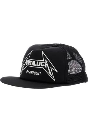 Represent Homme, Accessoires, Noir, Taille: ONE Size Casquette de baseball noire avec maxi logo