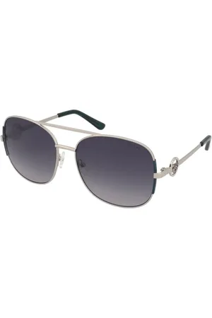 Guess Unisex, Accessoires, Gris, Taille: ONE Size Gradient Aviator Lunettes de soleil ArgentGris