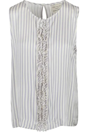 Alessia Santi Femme, Tops, Multicolore, Taille: 40 FR Chemisier à rayures à volants