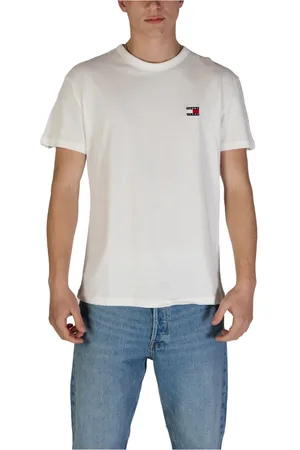 Tommy Hilfiger Homme, Tops, Blanc, Taille: S T-shirt Classique Blanc en Coton
