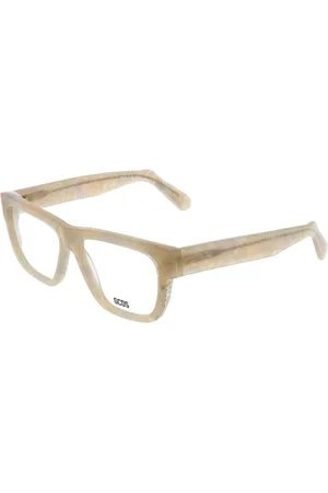 GCDS Unisex, Accessoires, , Taille: ONE Size Montures Optiques Blanches Rectangulaires en Acétate