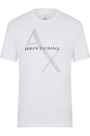 Armani Exchange Homme, Tops, Blanc, Taille: S T-shirt coupe régulière