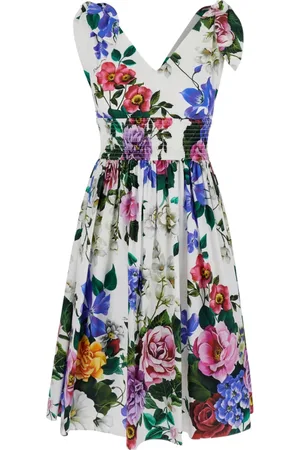 Dolce & Gabbana Femme, Robes, Multicolore, Taille: 36 FR Robe Courte Multicolore Imprimé Floral Femme