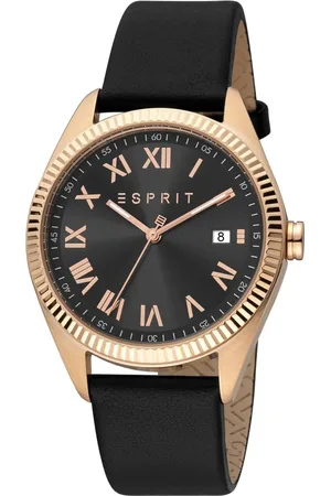 ESPRIT Homme, Accessoires, Noir, Taille: ONE Size Montre Analogique Or Rose Homme Moderne