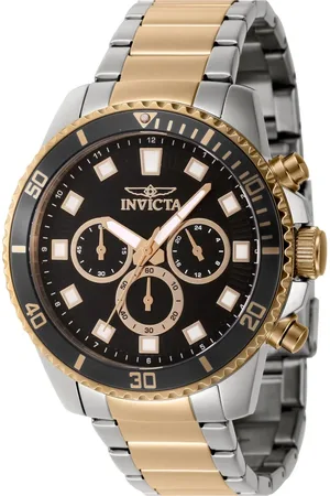 Invicta Homme, Accessoires, Jaune, Taille: ONE Size Chronographe Montre Analogique en Acier Inoxydable