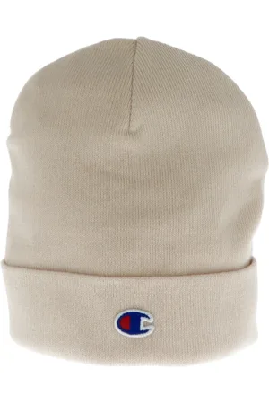 Champion Femme, Accessoires, Blanc, Taille: ONE Size Bonnet Classique à Revers en Avoine