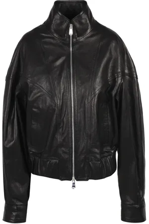 Dondup Femme, Vestes, Noir, Taille: 36 FR Bomber en Cuir