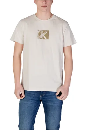 Calvin Klein Homme, Tops, , Taille: L T-shirt en coton imprimé col rond