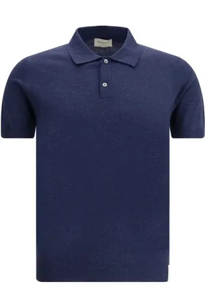 BROOKSFIELD Homme, Tops, Bleu, Taille: L Pull Polo à Col Côtelé avec Fermeture à Boutons