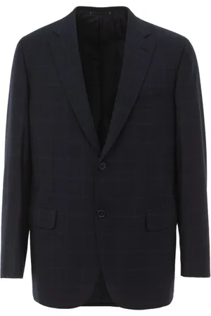 BRIONI Homme, Costumes, Bleu, Taille: L Blazer en Laine Bleue Élégant