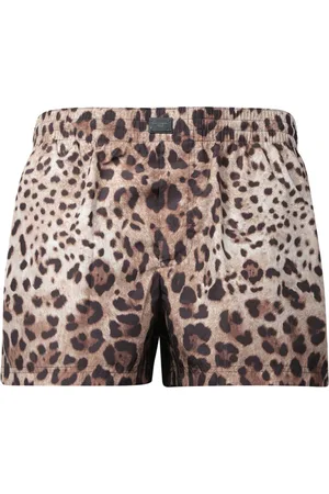 Dolce & Gabbana Homme, Maillots de bain, Multicolore, Taille: XL Leopard Print Swim Shorts