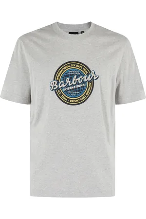 Barbour Homme, Tops, Gris, Taille: XL T-shirt Graphique Carlise Gris Manches Courtes