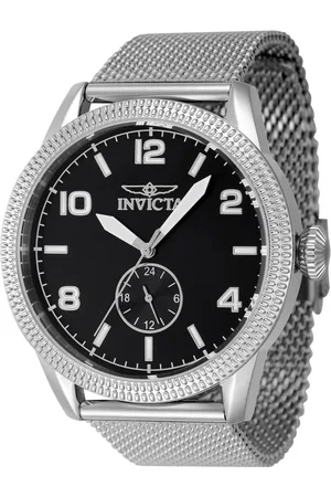 Invicta Homme, Accessoires, Gris, Taille: ONE Size Élégante Montre en Maille d
