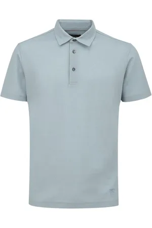 corneliani Homme, Tops, Bleu, Taille: L Polo en Coton Bleu Clair