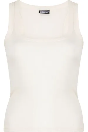 Jacquemus Femme, Tops, Blanc, Taille: 42 FR Débardeur Blanc Canale