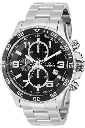 Invicta Homme, Accessoires, Gris, Taille: ONE Size Chronographe analogique en acier inoxydable