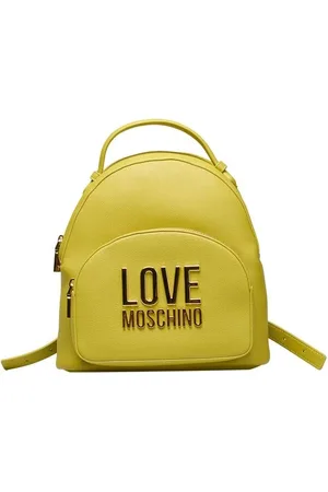 Moschino Femme, Sacs, Jaune, Taille: ONE Size Sac à dos jaune avec fermeture éclair