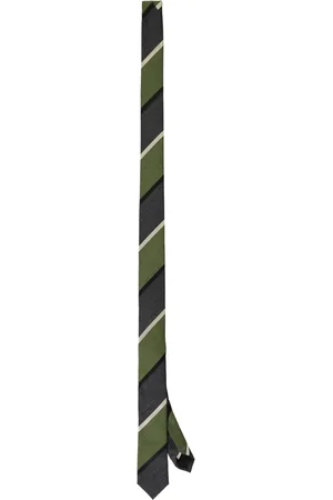 corneliani Homme, Accessoires, Vert, Taille: ONE Size Cravate Rayée en Soie Laine