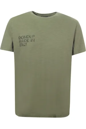 Dondup Homme, Tops, Vert, Taille: M T-shirt Vert avec Impression Logo