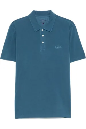 Woolrich Homme, Tops, Bleu, Taille: XL Polo Bleu à Manches Courtes