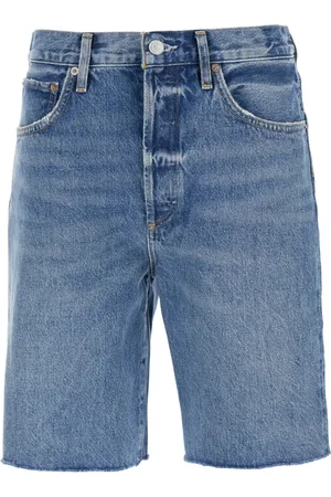 AGOLDE Femme, Shorts, Bleu, Taille: W26 Shorts en Denim Bleu avec Fermeture à Boutons Femme