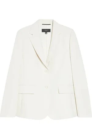 Max Mara Femme, Vestes, , Taille: 42 FR Élégant Blazer en Viscose avec Revers