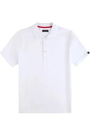 FAY Homme, Tops, Blanc, Taille: 2XL Étiquette Bleue Polo Blanc
