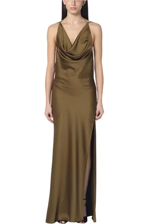Andamane Femme, Robes, Vert, Taille: 34 FR Robe Longue Femme Style Élégant