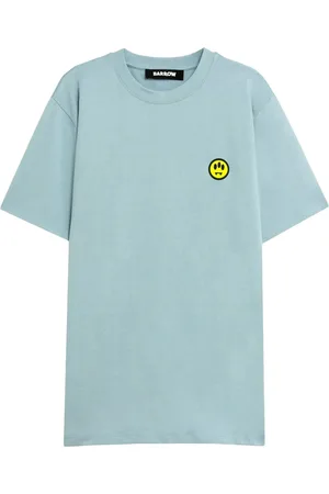 BARROW Homme, Tops, Bleu, Taille: S T-shirt en Coton Bleu