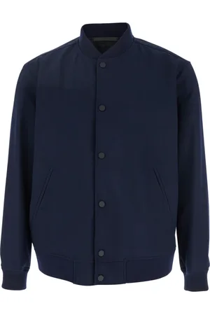 THEORY Homme, Vestes, Bleu, Taille: L Bomber Bleu en Laine Mélangée