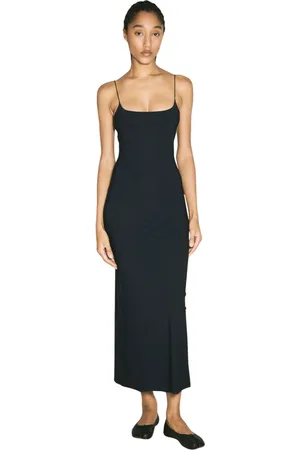 Maison Margiela Femme, Robes, Noir, Taille: 42 FR Robe Longue Signature Stitching