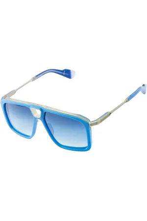 JACQUES MARIE MAGE Unisex, Accessoires, Bleu, Taille: ONE Size Lunettes de Soleil Édition Limitée Faites à la Main en Gulf