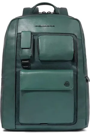 Piquadro Homme, Sacs, Vert, Taille: ONE Size Sac à dos vert avec compartiment pour ordinateur portable et tablette