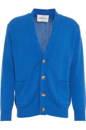 AMARANTO Amaránto, Homme, Pulls, Bleu, Taille: L Gilet Tricoté Bleu