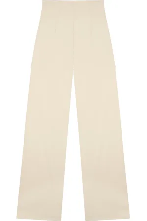 Cortana Femme, Pantalons, Blanc, Taille: 46 FR Organica, pantalon taille haute ivoire